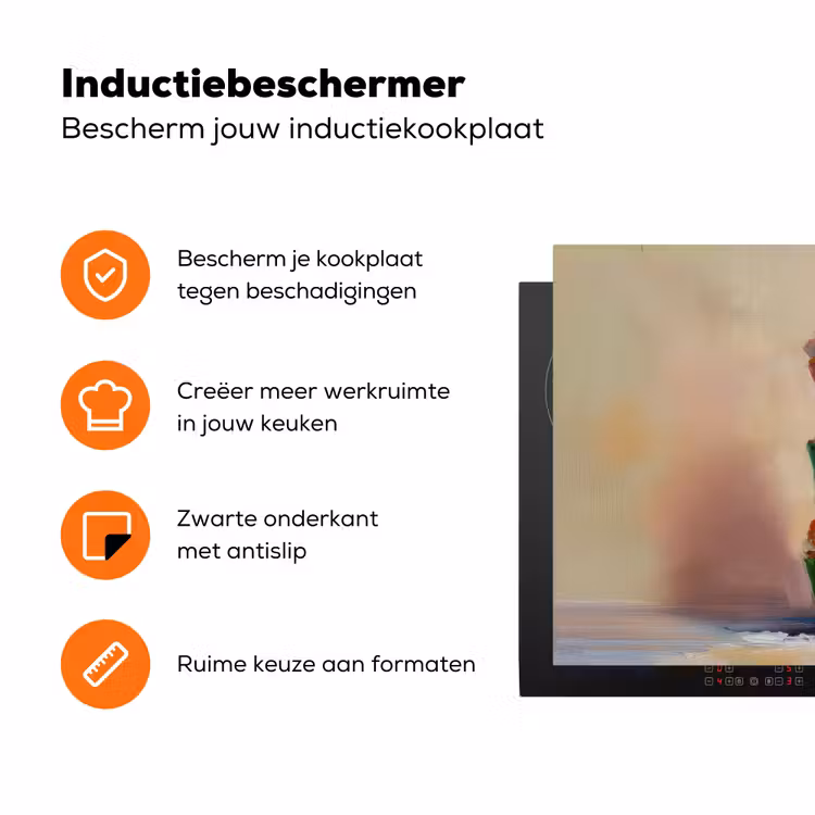 Cupcakes - Gestapeld - Kleurrijk - Fruit Inductie beschermer vinyl 3mm klein -zzzzzzz-td-ups