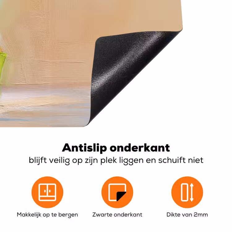 Cupcakes - Gestapeld - Kleurrijk - Fruit Inductie beschermer vinyl 3mm klein -zzzzzzz-td-onderkant