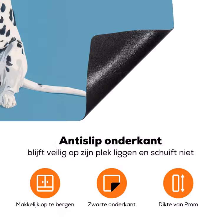 Dalmatiër - Zonnebril - Blauw Inductie beschermer vinyl 3mm klein -zzzzzzz-td-onderkant