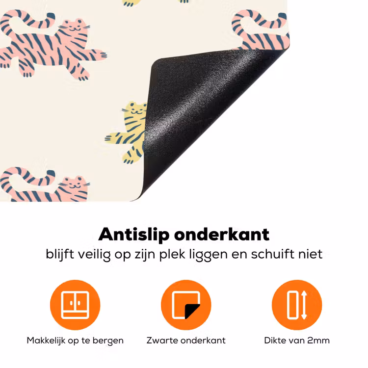 Dansend - Katten - Patroon Inductie beschermer vinyl 3mm klein 276 -zzzzzzz-td-onderkant