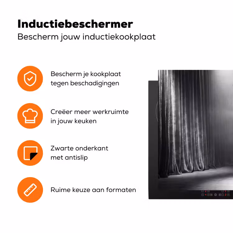 Danser - Podium - Zwart-wit - Kunst - Klassiek Inductie beschermer vinyl 3mm klein -zzzzzzz-td-ups