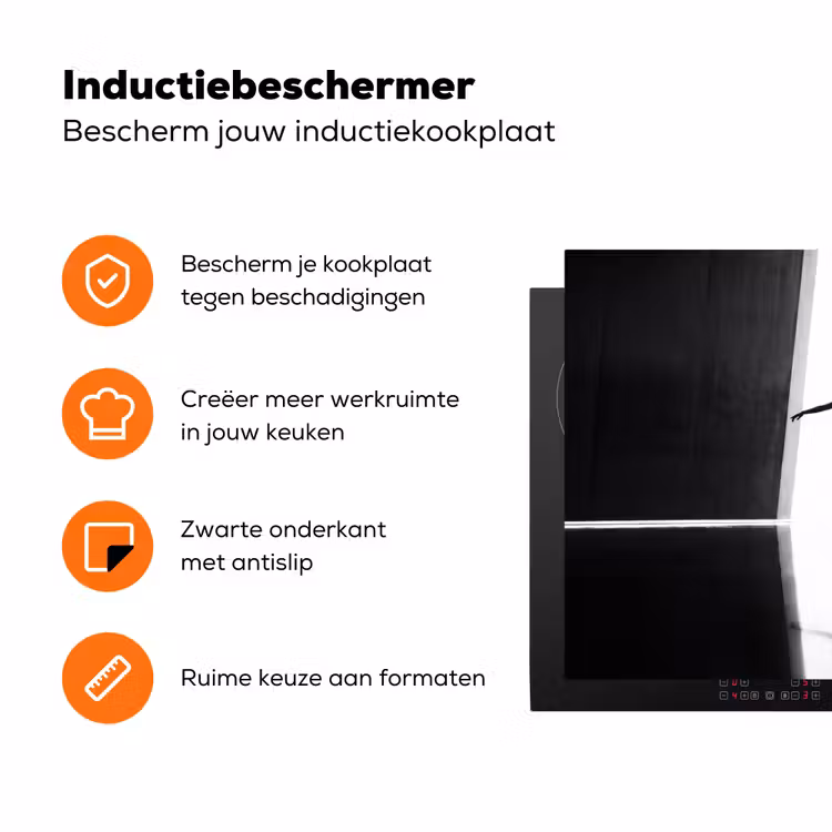 Danser - Silhouette - Kunst - Modern - Zwart-wit Inductie beschermer vinyl 3mm klein -zzzzzzz-td-ups