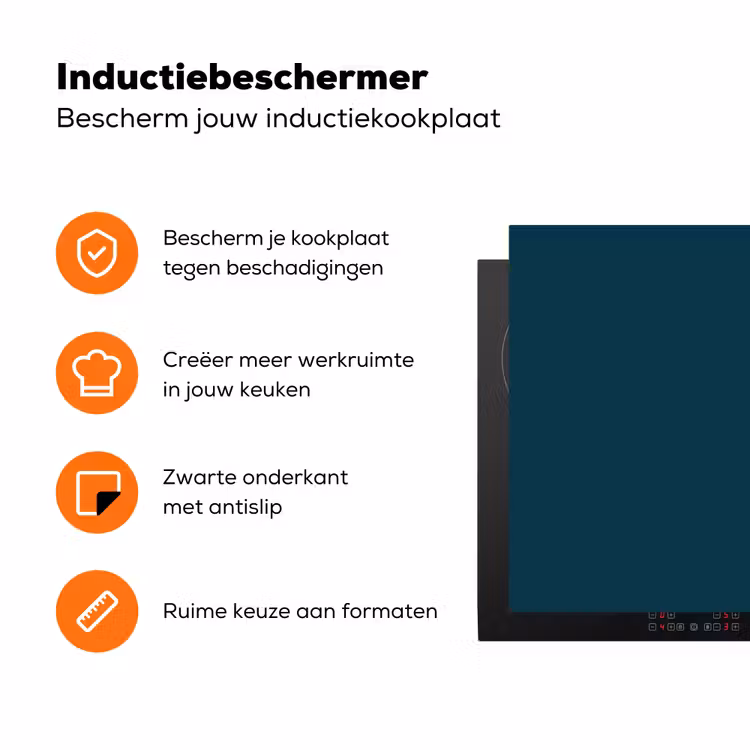 Dark - Indigo - Blauw Inductie beschermer vinyl 3mm klein 276 -zzzzzzz-td-ups