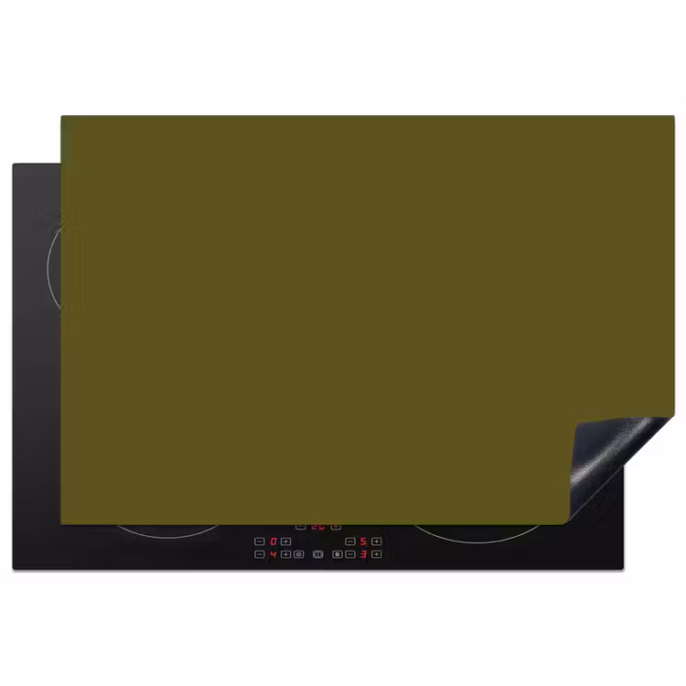 Dark - Olive - Groen Inductie beschermer vinyl 3mm klein 276 -3d