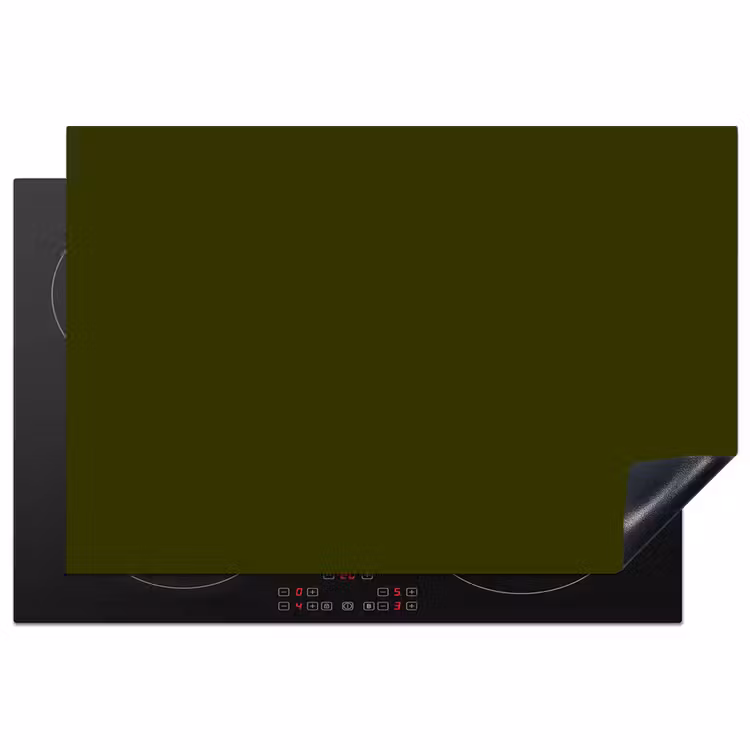 Dark  - Olive - Groen Inductie beschermer vinyl 3mm klein 276 -3d