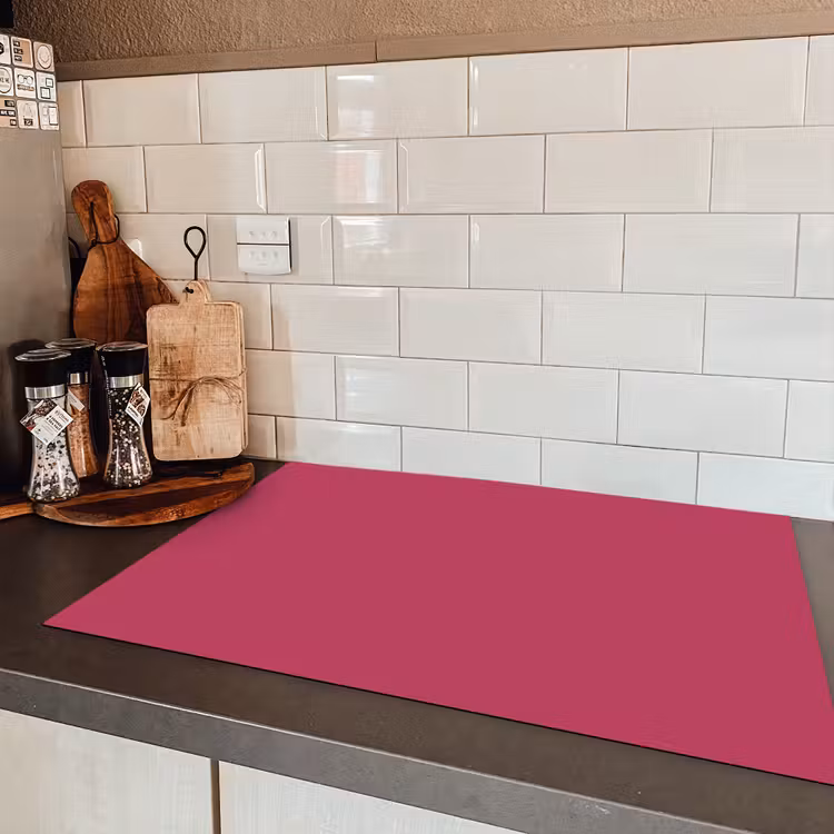 Deep - Berry - Rood Inductie beschermer vinyl 3mm klein 276 -sfeer3