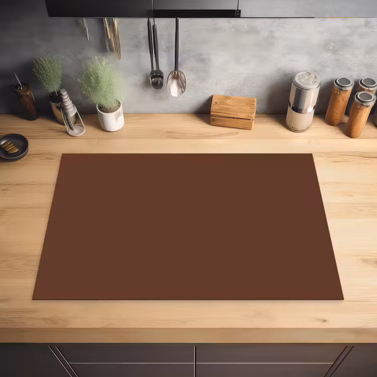 Deep - Clay - Brown - Bruin Inductie beschermer vinyl 3mm klein 276 -sfeer5