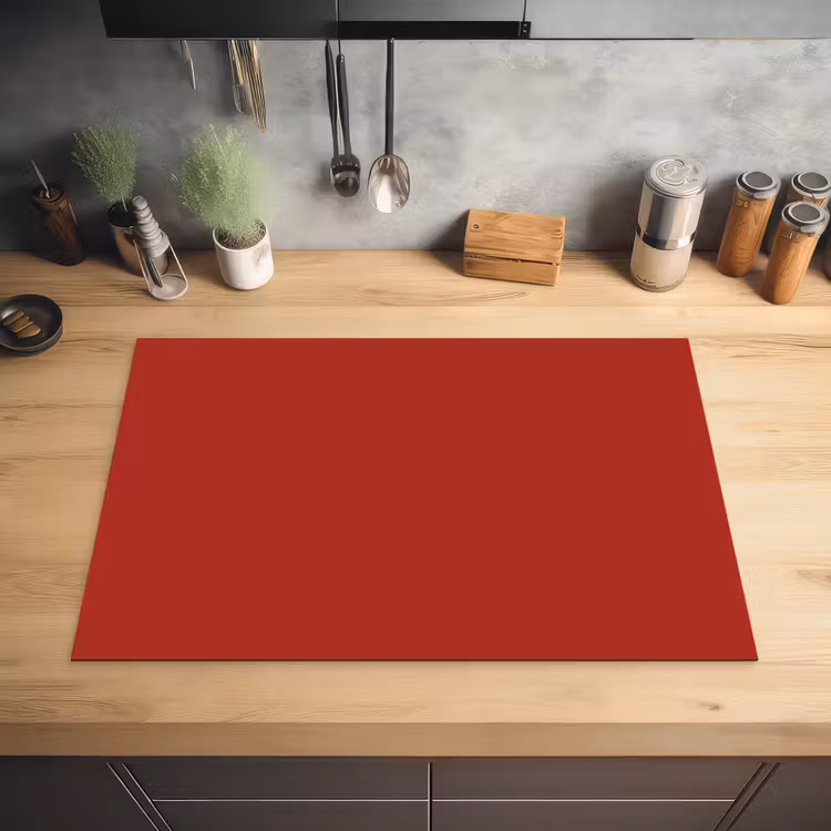 Deep - Crimson - Rood Inductie beschermer vinyl 3mm klein 276 -sfeer5