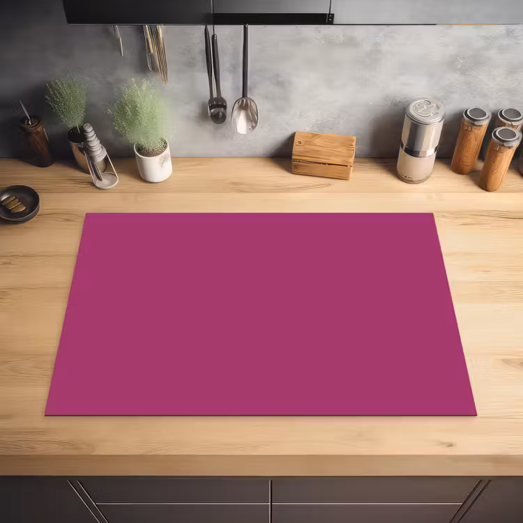 Deep - Magenta - Paars Inductie beschermer vinyl 3mm klein 276 -sfeer5