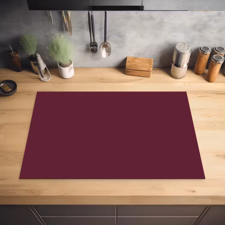 Deep - Plum - Paars Inductie beschermer vinyl 3mm klein 276 -sfeer5