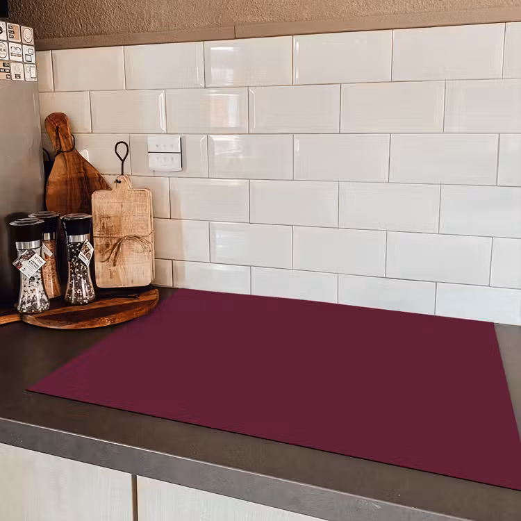 Deep - Plum - Paars Inductie beschermer vinyl 3mm klein 276 -sfeer3