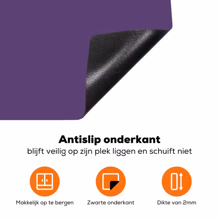 Deep - Plum - Paars Inductie beschermer vinyl 3mm klein 276 -zzzzzzz-td-onderkant