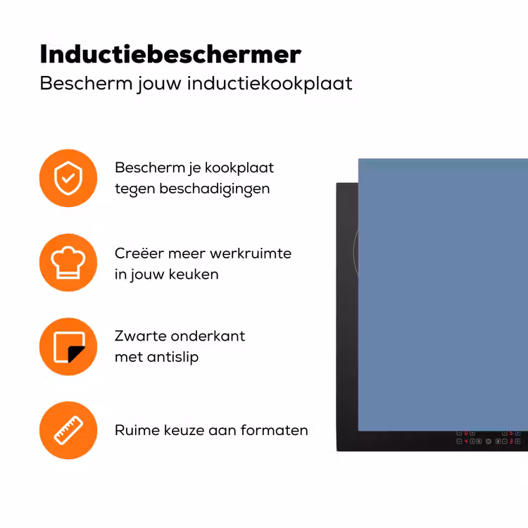 Denim - Breeze - Blauw Inductie beschermer vinyl 3mm klein 276 -zzzzzzz-td-ups