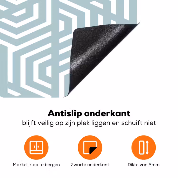 Design - Geometrie - Patroon - Driehoek Inductie beschermer vinyl 3mm klein 276 -zzzzzzz-td-onderkant