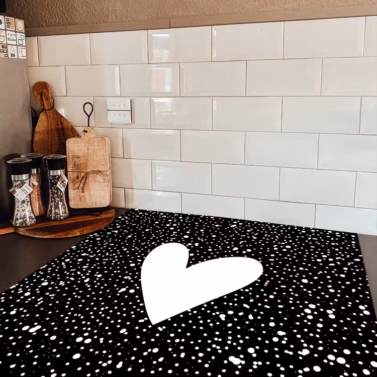 Design - Liefde - Hartje Inductie beschermer vinyl 3mm middel -sfeer3