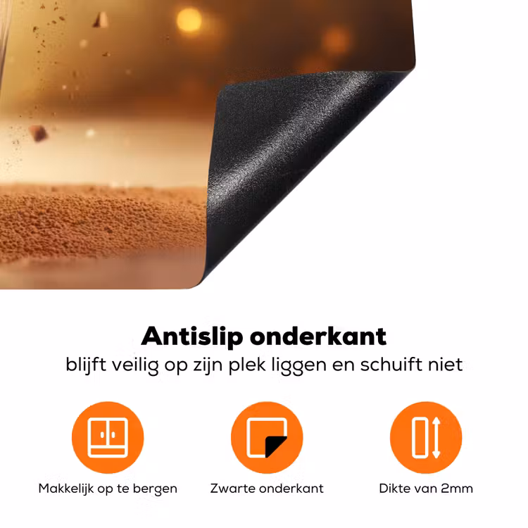 Dessert - Chocolade - Zoet - Eten Inductie beschermer vinyl 3mm klein -zzzzzzz-td-onderkant