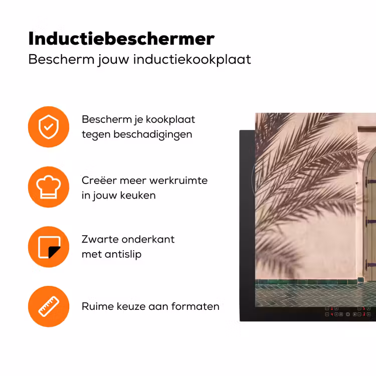Deur - Hout - Architectuur - Groen - Rustiek Inductie beschermer vinyl 3mm klein -zzzzzzz-td-ups