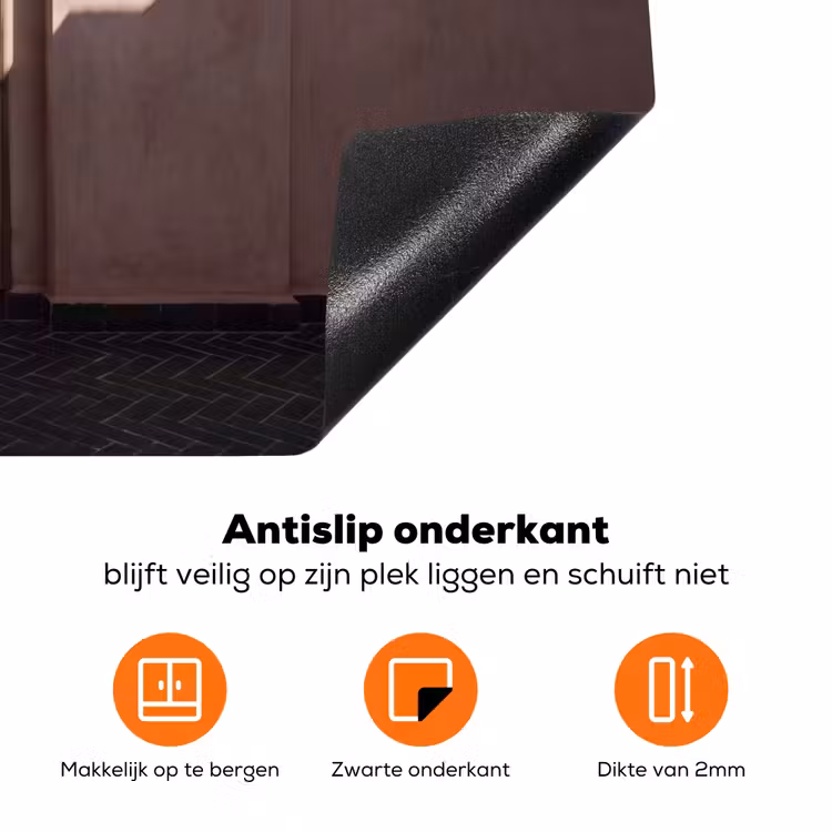 Deur - Hout - Architectuur - Groen - Rustiek Inductie beschermer vinyl 3mm klein -zzzzzzz-td-onderkant