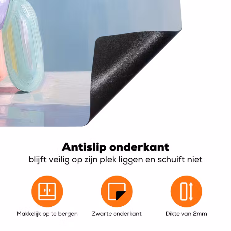 Dier - Ballon - Pasteltinten - Glanzend Inductie beschermer vinyl 3mm klein -zzzzzzz-td-onderkant