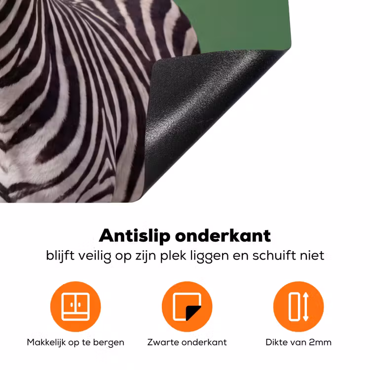 Dier - Bril - Bel - Modern - Groen Inductie beschermer vinyl 3mm klein -zzzzzzz-td-onderkant