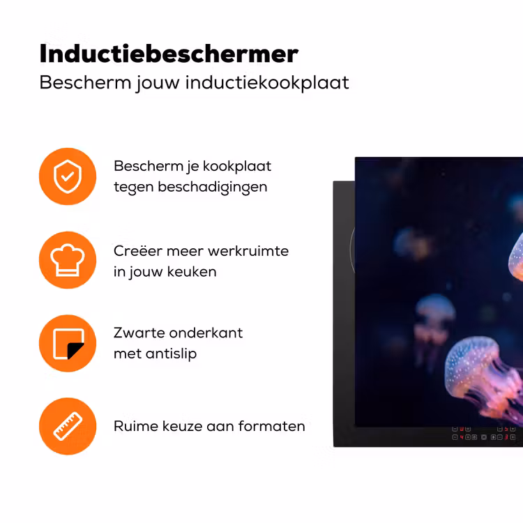 Dier - Onderwater - Natuur - Roze - Mysterieus Inductie beschermer vinyl 3mm klein -zzzzzzz-td-ups