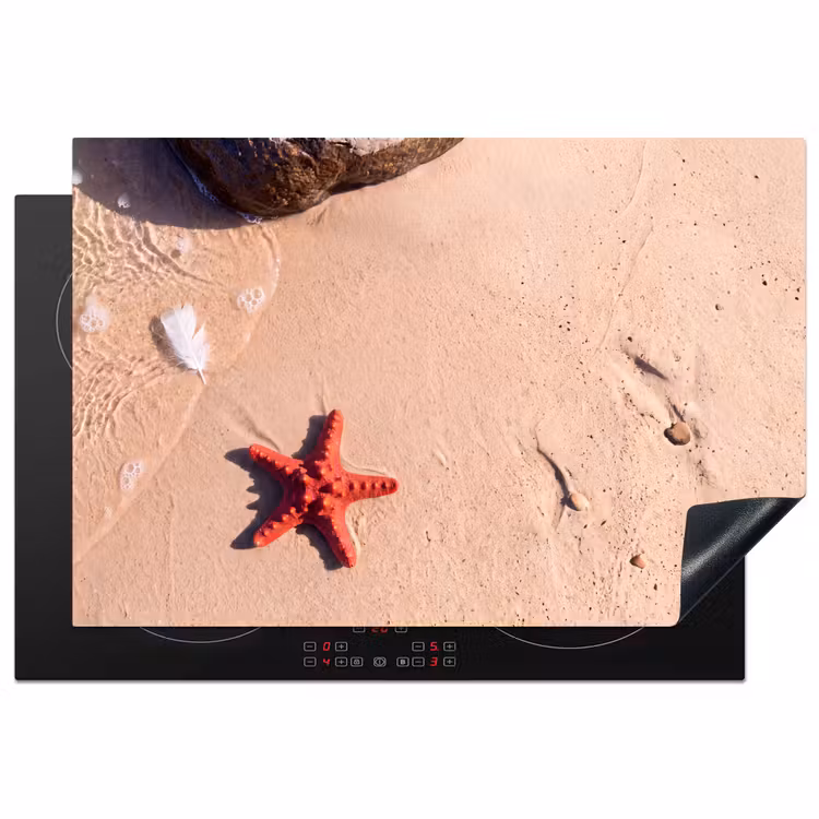 Dieren - Strand - Zee - Natuur - Rood Inductie beschermer vinyl 3mm klein -3d