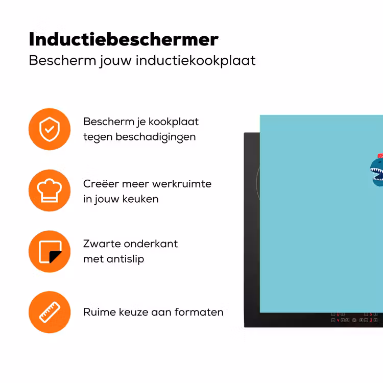 Dinosaurus - Blauw - Zonnebril Inductie beschermer vinyl 3mm klein -zzzzzzz-td-ups