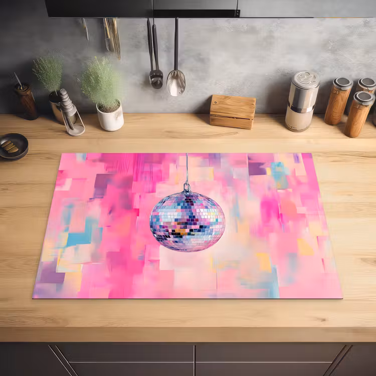 Discobal - Pink - Verf Inductie beschermer vinyl 3mm klein -sfeer5