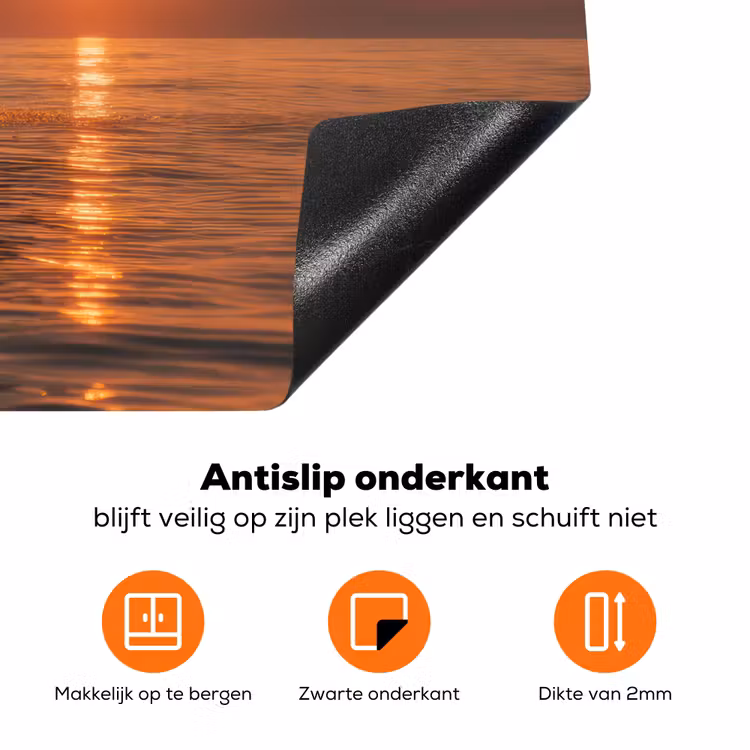 Dolfijnen - Zee - Realistisch Inductie beschermer vinyl 3mm klein -zzzzzzz-td-onderkant