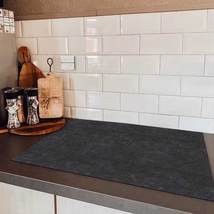Donkergrijs - Asfaltstructuur - Ruw Inductie beschermer vinyl 3mm klein 276 -sfeer3