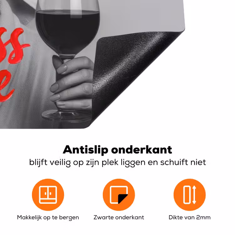 Don't mess with me - Wijn - Vrouw - Sigaret Inductie beschermer vinyl 3mm klein -zzzzzzz-td-onderkant