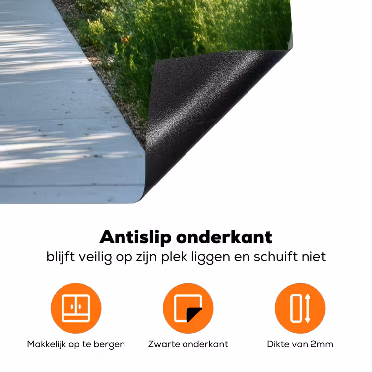 Doorkijk - Pad - Beton - Landschap Inductie beschermer vinyl 3mm middel -zzzzzzz-td-onderkant