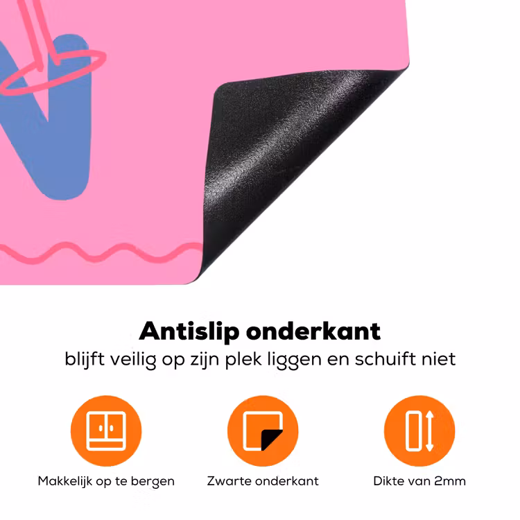 Drank - Glazen - Proost - Modern - Roze Inductie beschermer vinyl 3mm klein -zzzzzzz-td-onderkant
