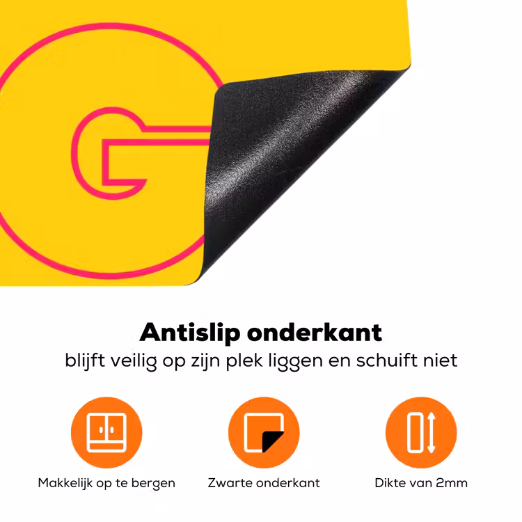 Dream big - Geel - Grafisch Inductie beschermer vinyl 3mm klein -zzzzzzz-td-onderkant