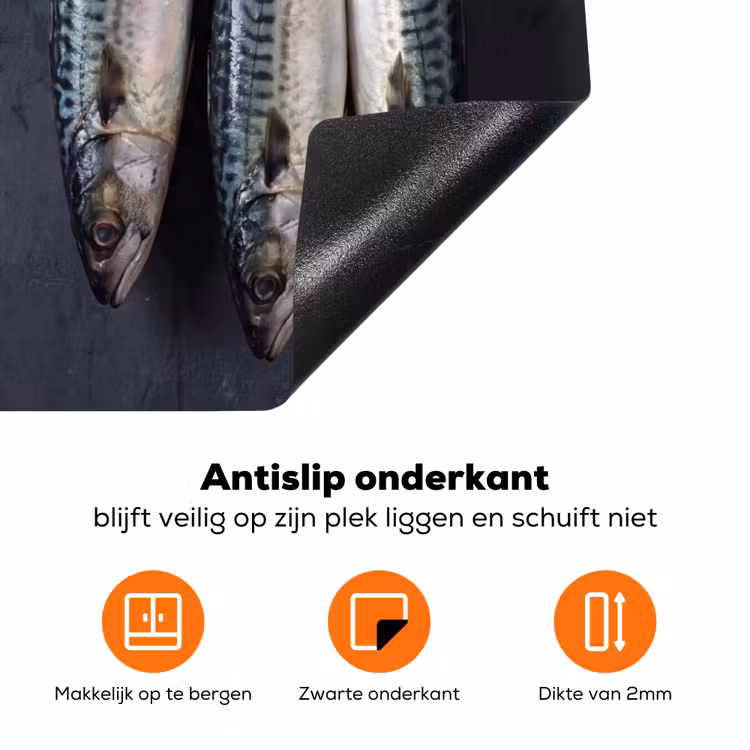 Inductiebeschermer - Drie vissen - Touw - Drie vissen - Touw Inductie beschermer vinyl 3mm klein