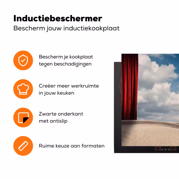 Inductiebeschermer - Droom - Woestijn - Oog - Droom - Woestijn - Oog Inductie beschermer vinyl 3mm klein