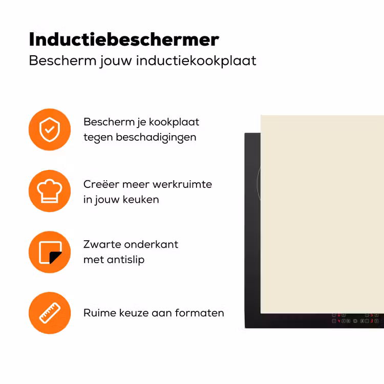 Drop - Delay - Nude Inductie beschermer vinyl 3mm klein 276 -zzzzzzz-td-ups