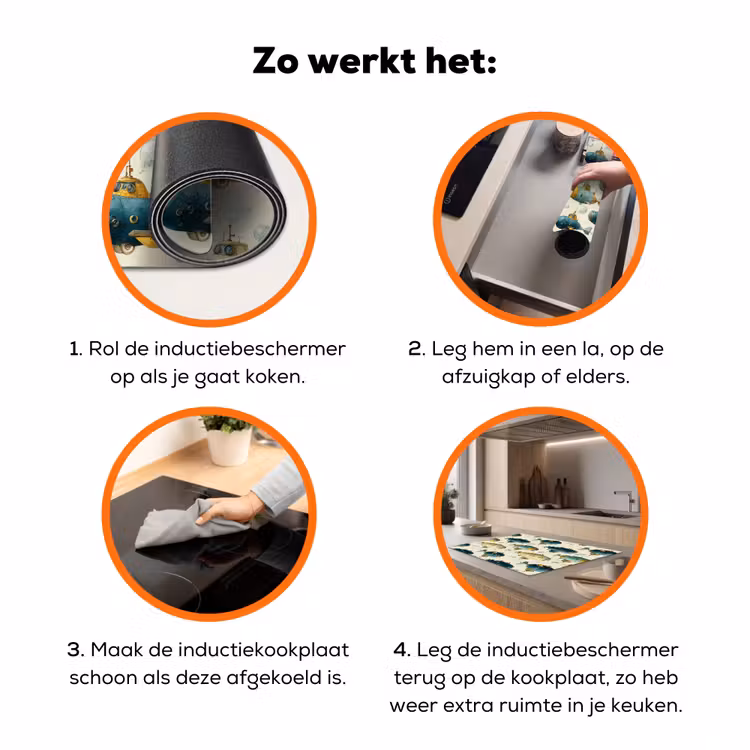 Duikboot - Fantasie - Kleurrijk Inductie beschermer vinyl 3mm klein 276 -zzzzzzz-td-werking