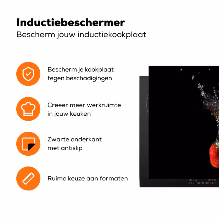 Duikende Aardbeien Inductie beschermer vinyl 3mm klein -zzzzzzz-td-ups