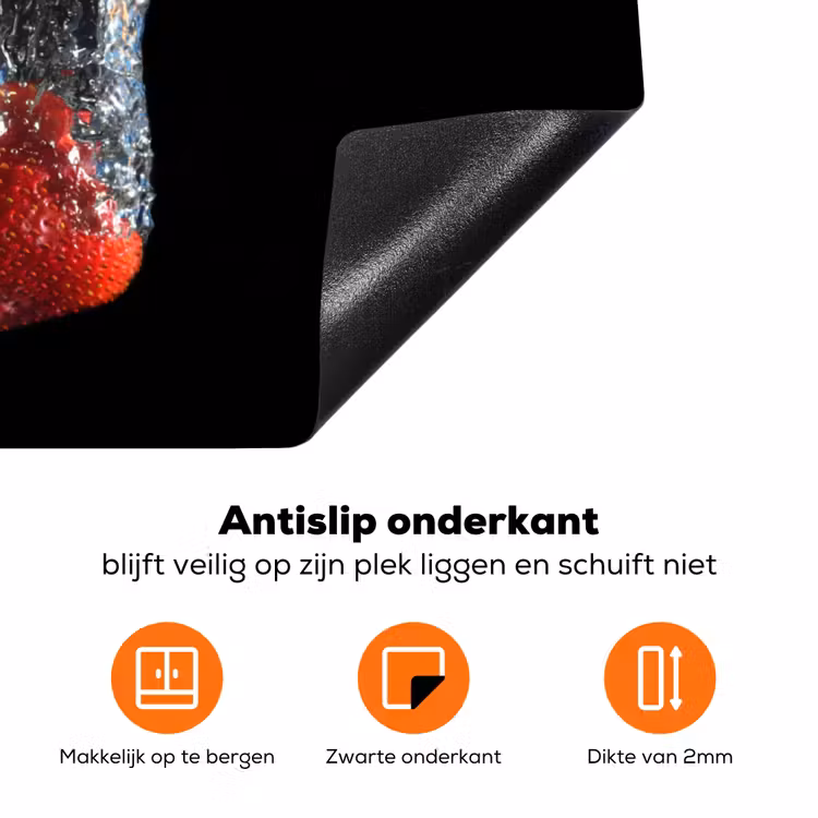 Duikende Aardbeien Inductie beschermer vinyl 3mm klein -zzzzzzz-td-onderkant