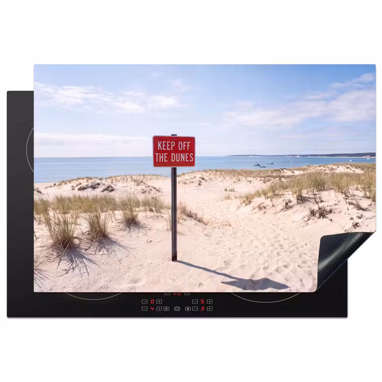 Duin - Bord - Kust - Landschap - Rood Inductie beschermer vinyl 3mm klein -3d
