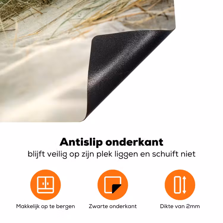 Duin - Waddeneilanden - Water Inductie beschermer vinyl 3mm klein -zzzzzzz-td-onderkant