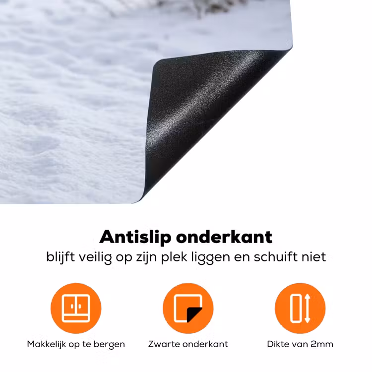 Duinen - Sneeuw - Strand - Winter - Serene Inductie beschermer vinyl 3mm klein -zzzzzzz-td-onderkant