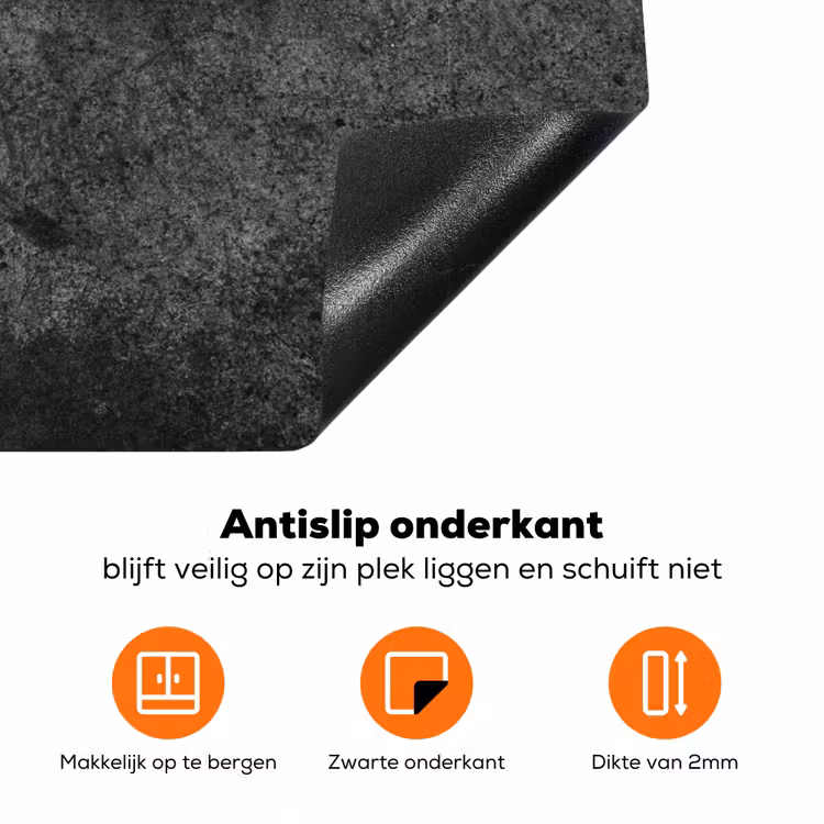Duister Reliëf Inductie beschermer vinyl 3mm klein -zzzzzzz-td-onderkant