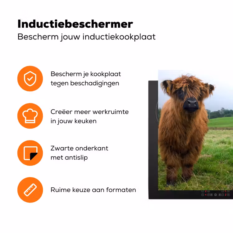 Duo van de Weide Inductie beschermer vinyl 3mm klein -zzzzzzz-td-ups