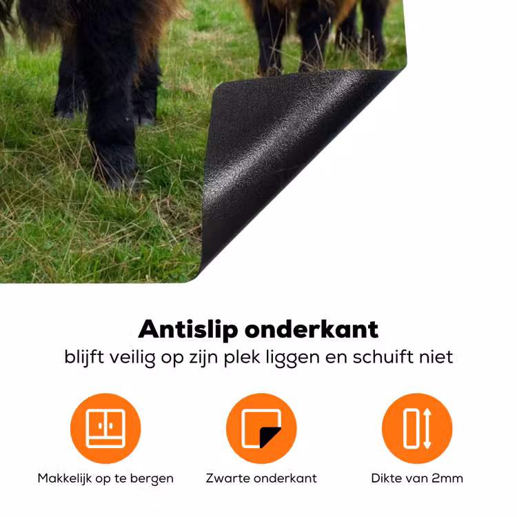 Duo van de Weide Inductie beschermer vinyl 3mm klein -zzzzzzz-td-onderkant