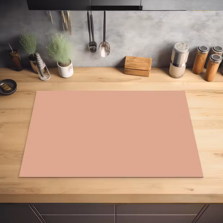 Dusty - Rose - Roze Inductie beschermer vinyl 3mm klein 276 -sfeer5