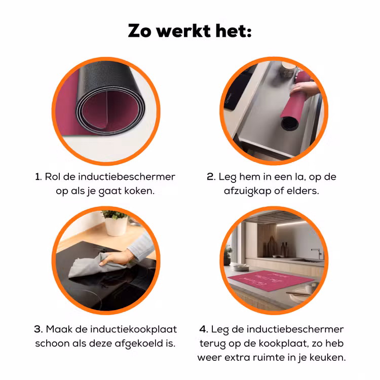 eat me out don't stress me out - Roze - Minimalistisch Inductie beschermer vinyl 3mm klein -zzzzzzz-td-werking