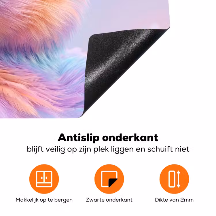 Eend - bril - Pastel Inductie beschermer vinyl 3mm klein -zzzzzzz-td-onderkant