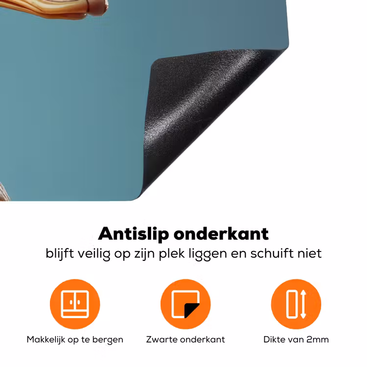 Eend - Koksmuts - Cute - Vogel Inductie beschermer vinyl 3mm klein -zzzzzzz-td-onderkant